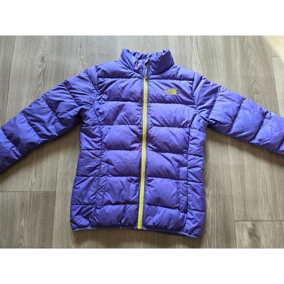 The North Face 550 Fill Down Puffer Jacket Purple Girls 14 - Picture 6 of 9